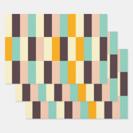 Colorful geometric pattern with vertical stripes  geschenkpapier set