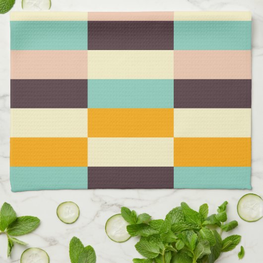 Colorful geometric pattern with vertical stripes  geschirrtuch (Gefaltet)