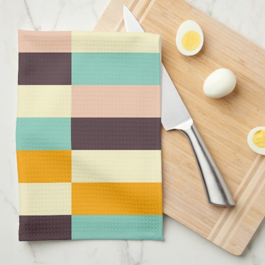 Colorful geometric pattern with vertical stripes  geschirrtuch (Viertel Falte)