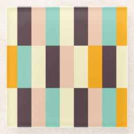 Colorful geometric pattern with vertical stripes  glasuntersetzer