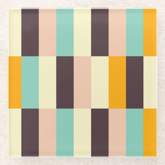 Colorful geometric pattern with vertical stripes  glasuntersetzer (Vorderseite)