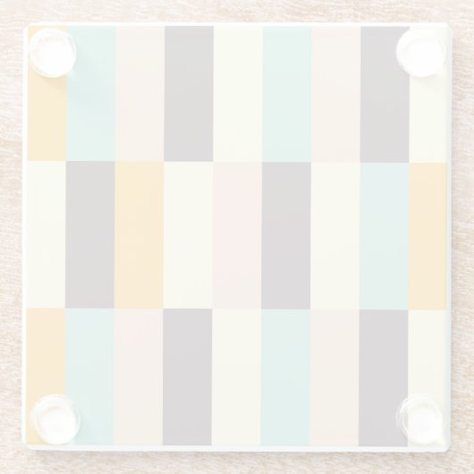 Colorful geometric pattern with vertical stripes  glasuntersetzer (Rückseite)