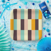 Colorful geometric pattern with vertical stripes  pappteller (Party)