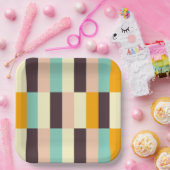 Colorful geometric pattern with vertical stripes  pappteller (Party)