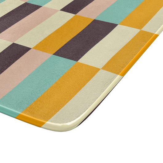 Colorful geometric pattern with vertical stripes  schneidebrett (Ecke)