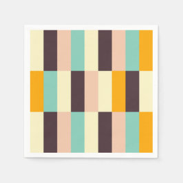 Colorful geometric pattern with vertical stripes  serviette