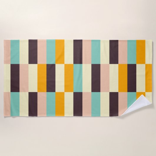 Colorful geometric pattern with vertical stripes strandtuch (Vorderseite)