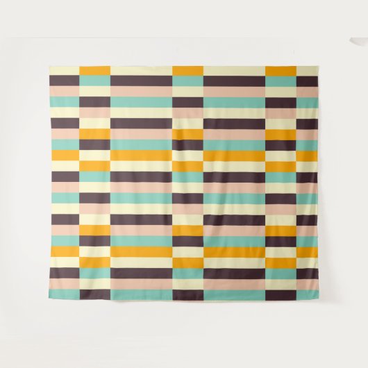 Colorful geometric pattern with vertical stripes  wandteppich (Vorderseite (Horizontal))