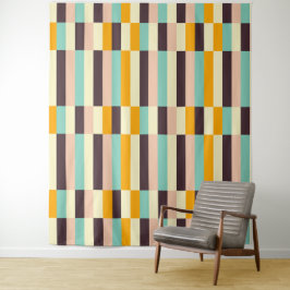 Colorful geometric pattern with vertical stripes  wandteppich