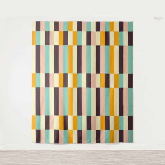 Colorful geometric pattern with vertical stripes  wandteppich (Vorderseite)