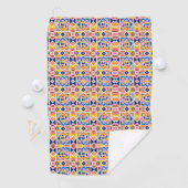 Colorful geometric patterned towels  golfhandtuch (Insitu)