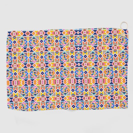 Colorful geometric patterned towels  golfhandtuch (Horizontal)