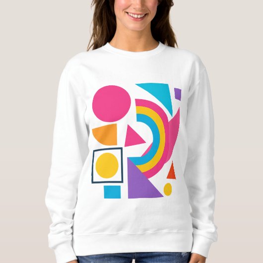 Colorful Geometric Shapes - Abstract Modern Design Sweatshirt (Vorderseite)