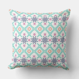 Colorful Geometric Stitchwork Tribal Style Kissen