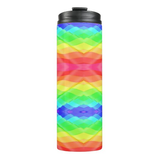 Colorful geometric travel mug with a rainbow thermosbecher (Vorderseite)