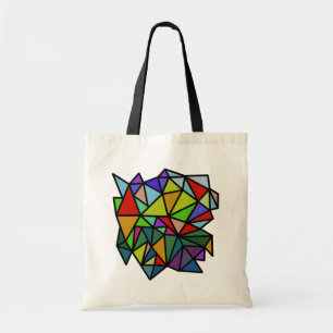 colorful geometric triangles tragetasche