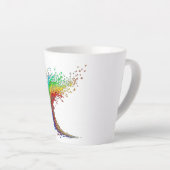 Colorful Geometric Wave Coffee Cup Milchtasse (Rechte Ecke)