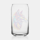 Colorful Geometric Wolf Drinkware Set Dosenglas (Rückseite)