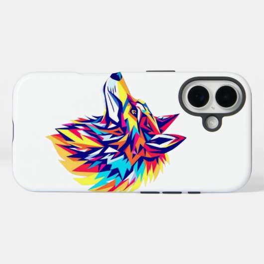 Colorful Geometric Wolf iPhone / iPad case (Rückseite (Horizontal))