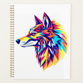 Colorful Geometric Wolf Planner Planer (Vorderseite)