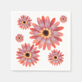 Colorful Gerbera Daisy Paper Napkin Serviette