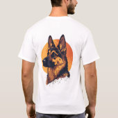 Colorful German Shepherd Dog Lover  T-Shirt (Rückseite)