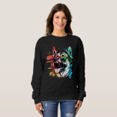 Colorful German Shepherd Dog Pop Dad Dog Sweatshirt (Vorne ganz)