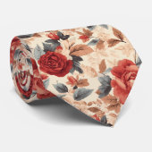 Colorful Gift For Boyfriend Rose Floral Krawatte (Gerollt)