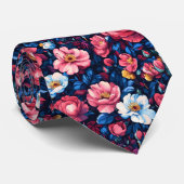 Colorful Gifts For Dad Rose Floral Krawatte (Gerollt)