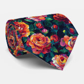 Colorful Gifts For Him Rose Flower Krawatte (Gerollt)