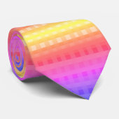 Colorful Gingham Pattern Neck Tie Krawatte (Gerollt)