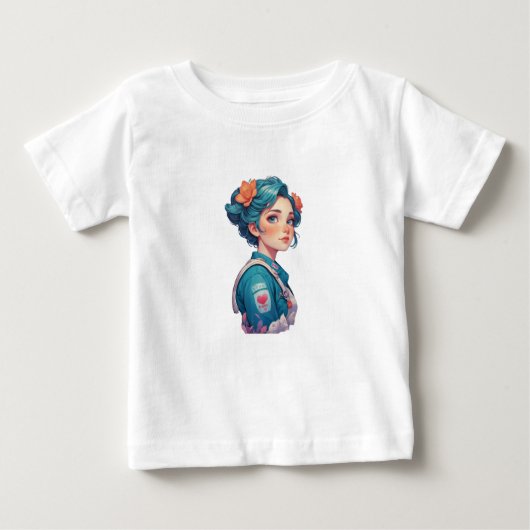 Colorful Girl Baby T-shirt (Vorderseite)