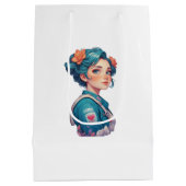 Colorful Girl Mittlere Geschenktüte (Rückseite)