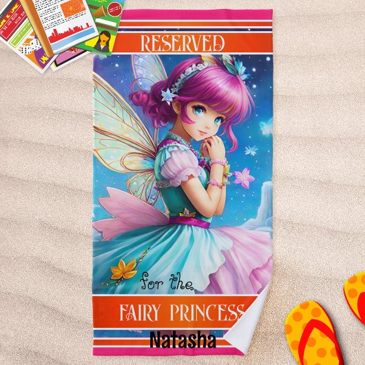 Colorful Girly Fairy Princess Strandtuch