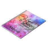 Colorful Girly Hope Inspiration für ihr Zitat Notizblock (Linke Seite)