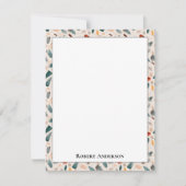 Colorful Glass Chips Terrazzo Pattern Frame Mitteilungskarte (Vorderseite)
