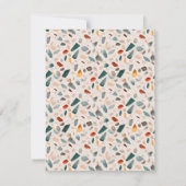 Colorful Glass Chips Terrazzo Pattern Frame Mitteilungskarte (Rückseite)