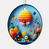 Colorful Glass Garden Art Ceramic Ornament  (Links)