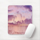 Colorful Glitch Sunset Horizon Mousepad (Mit Mouse)
