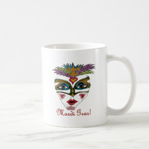 Colorful Glitter Feather Mask Kaffeetasse
