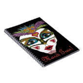 Colorful Glitter Feather Mask Notizblock (Rechte Seite)