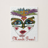 Colorful Glitter Feather Mask Puzzle (Vertikal)