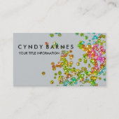Colorful Glittery Confetti Visitenkarte (Vorderseite)