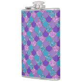 Colorful glittery mermaid scales pattern flachmann (Links)