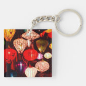 Colorful Glowing Ornate Lanterns Schlüsselanhänger (Rückseite)