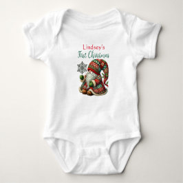 Colorful Gnome - Baby's First Christmas Baby Strampler