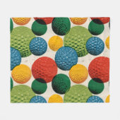Colorful Golf Ball Pattern Fleecedecke (Vorderseite (Horizontal))