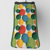 Colorful Golf Ball Pattern Headcover (Rotieren 90)