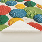 Colorful Golf Ball Pattern Sherpadecke (3/4)