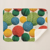 Colorful Golf Ball Pattern Sherpadecke (Vorderseite (Horizontal))